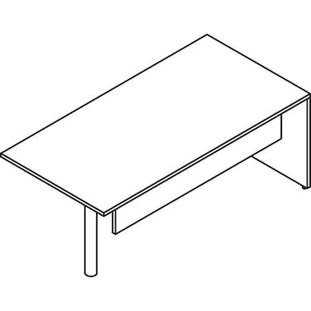 Groupe Lacasse Table, w/ Modesty Panel, 72inWx36inDx29inH, Sahara LAS31NRTM3672R